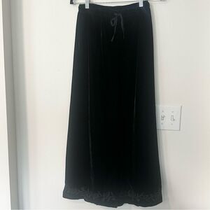 April Cornell Cordelia Black Velvet Pant XXS-S. NEW